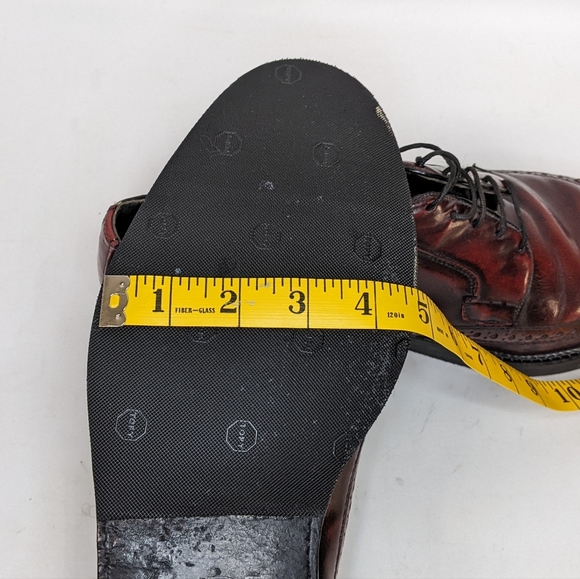 Vintage Florsheim Wingtip Balmoral Shoes, Dark Cherry, size 12, Re-soled, Read - Picture 11 of 14